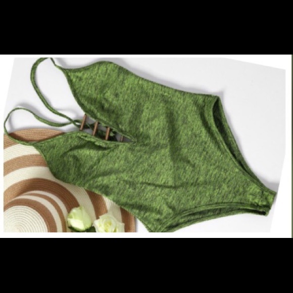 💞5/25••• Olive Green 1pc Swim Suit - Picture 8 of 8